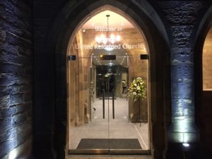 Jesmond URC night external two lights